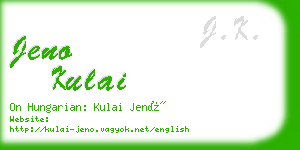 jeno kulai business card